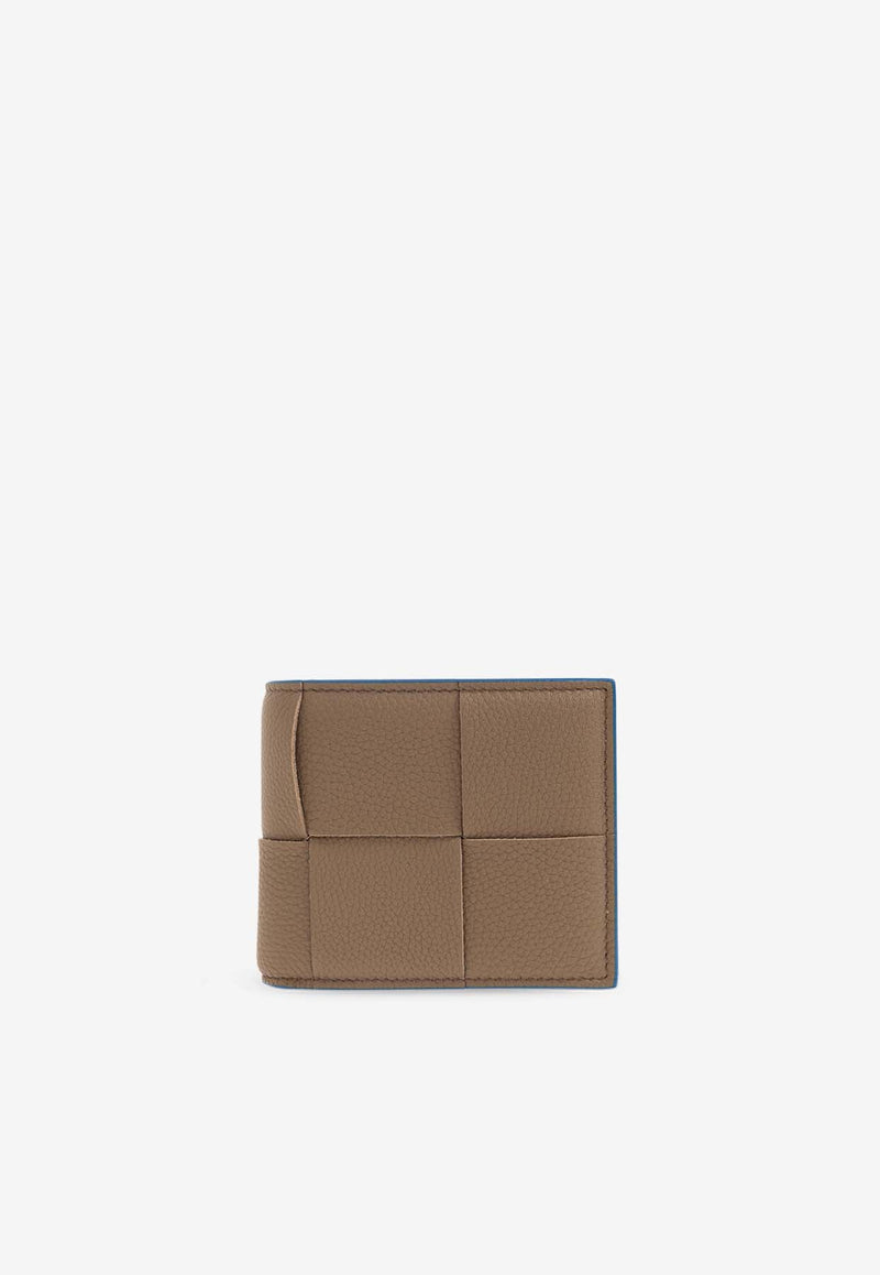 Cassette Bi-Fold Wallet in Intrecciato Leather