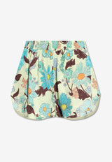 Floral Print Mini Shorts