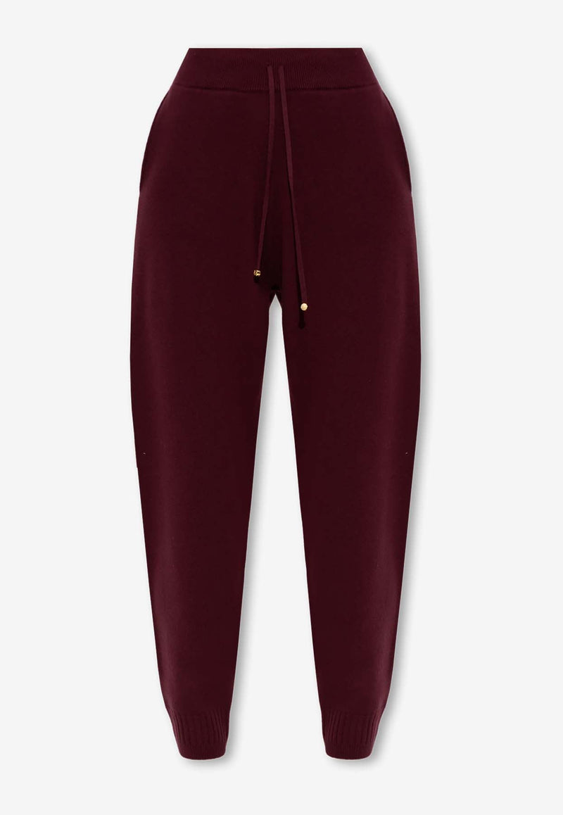 Ribbed Wool Track Pants