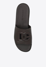 DG Logo Leather Slides