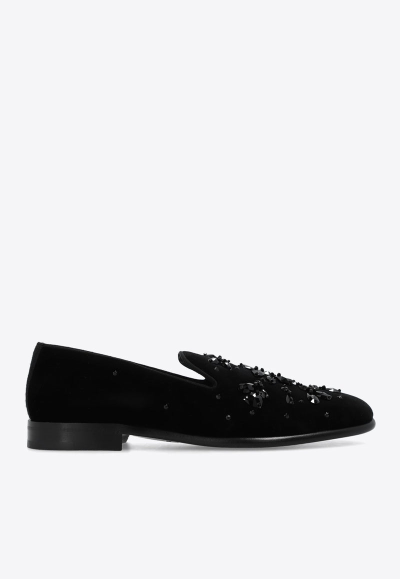 Milano Rhinestone Embellished Loafers