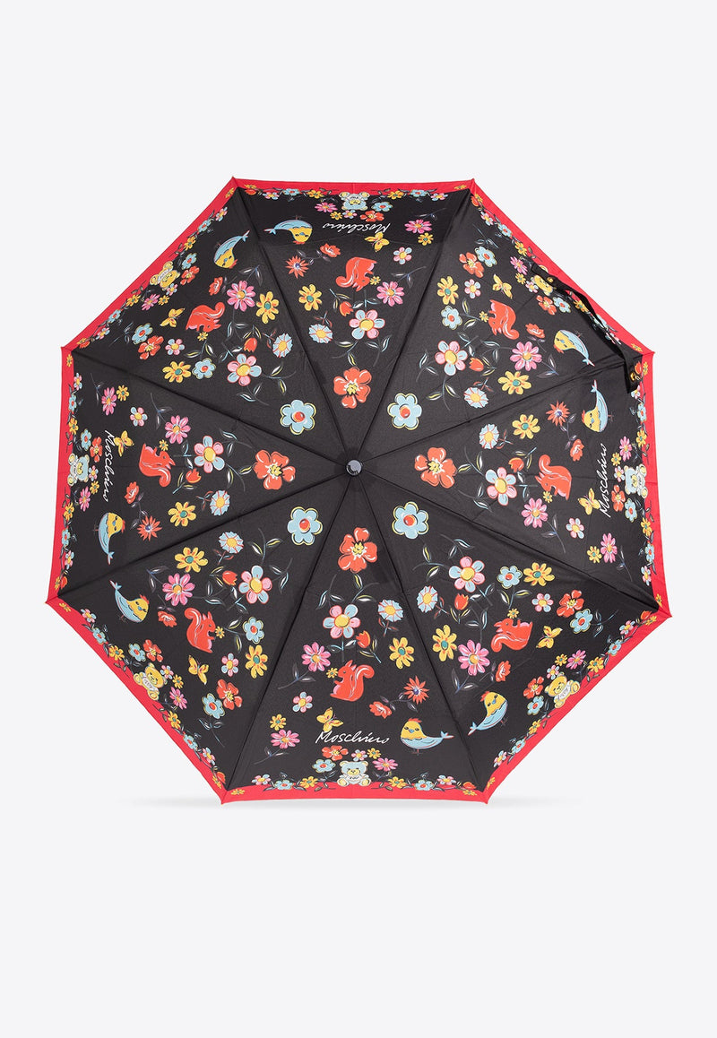 Floral Print Foldable Umbrella