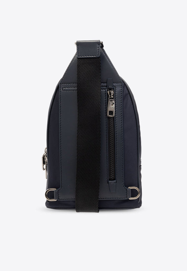 One-Shoulder Logo Print Backpack