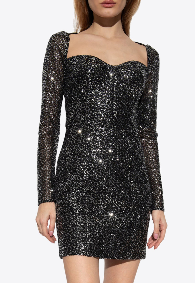 Corset Sequined Mini Dress