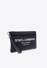 Logo Print Pouch Bag