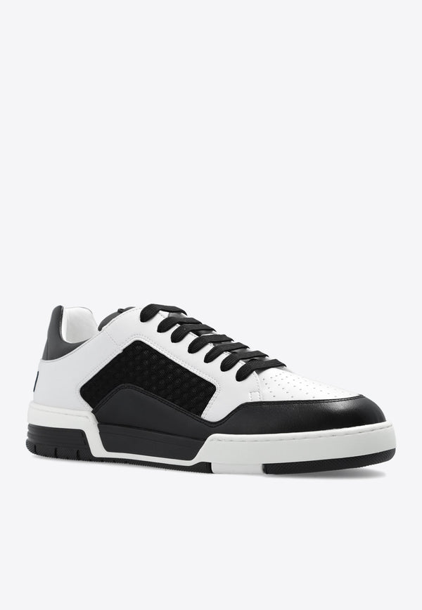 Logo Paneled Leather Sneakers