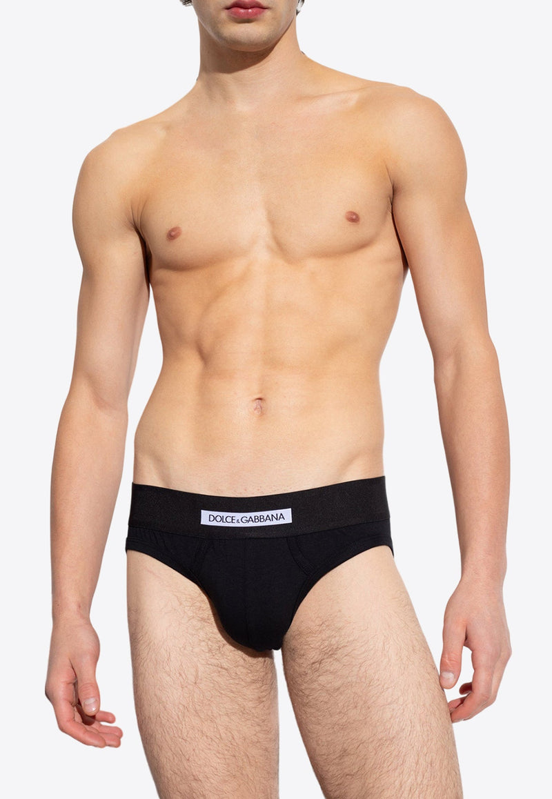 Logo Waistband Mid-Rise Briefs