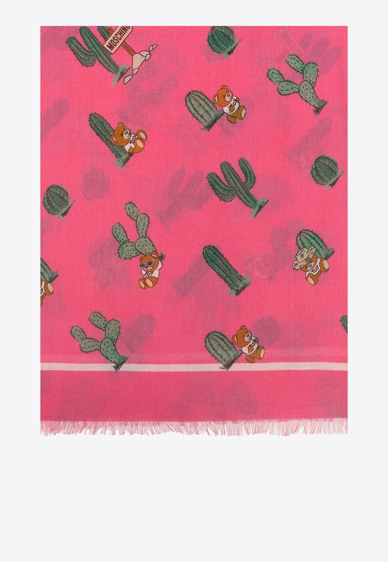 Cactus Print Rectangular Scarf