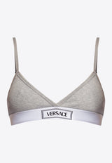 Logo-Embroidered Ribbed Bra
