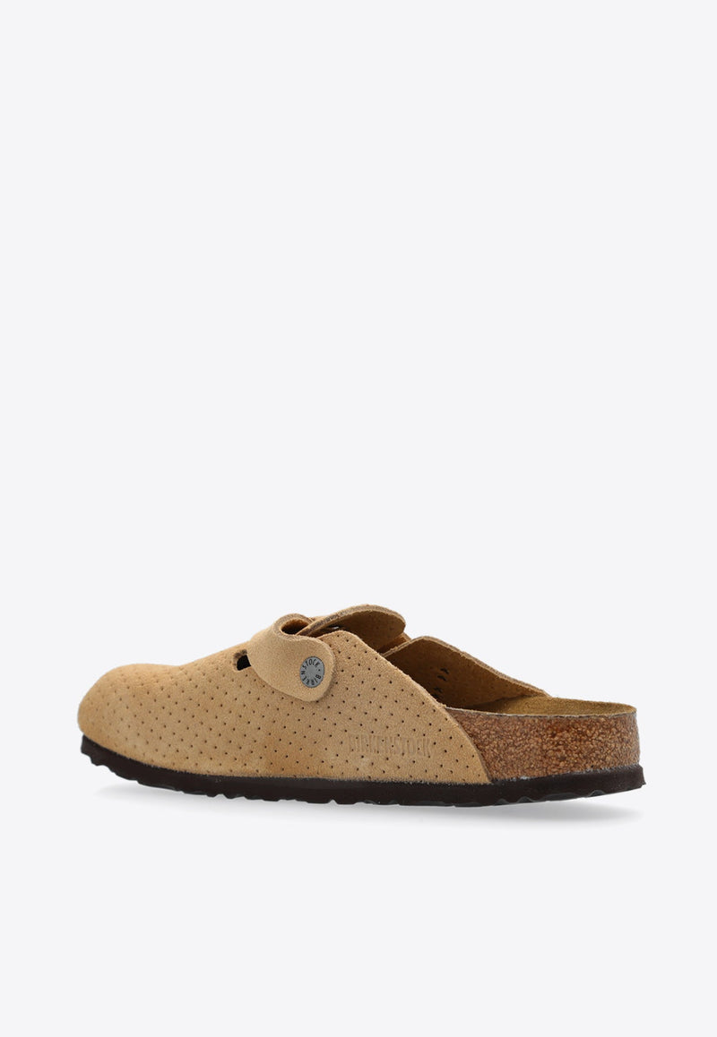 Boston BS Perforated Suede Flat Mules