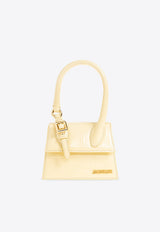 Le Chiquito Moyen Top Handle Bag in Croc Embossed Leather