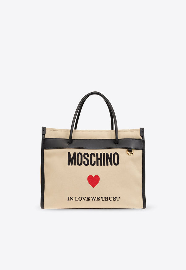 Logo Print Tote Bag