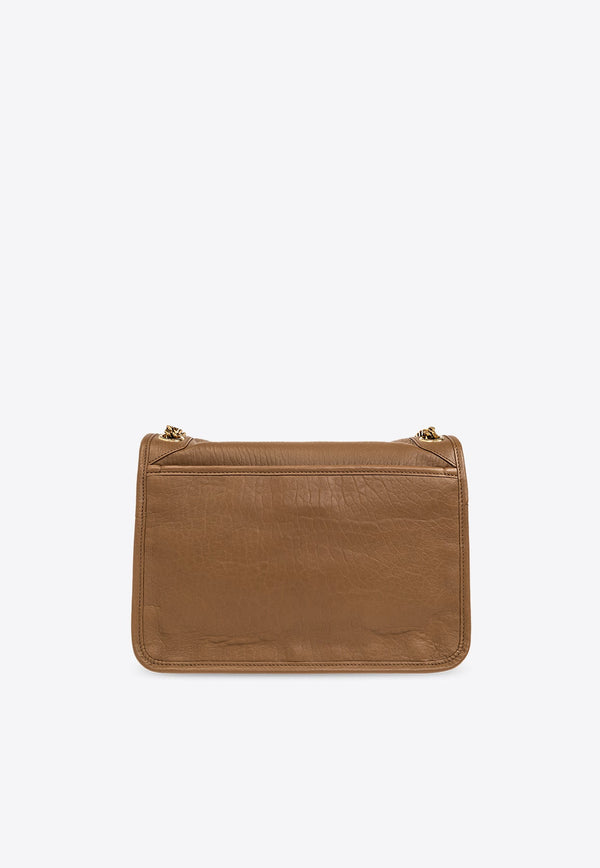 Medium Niki Grained Leather Shoulder Bag