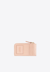 The Grained Leather Top Zip Wallet