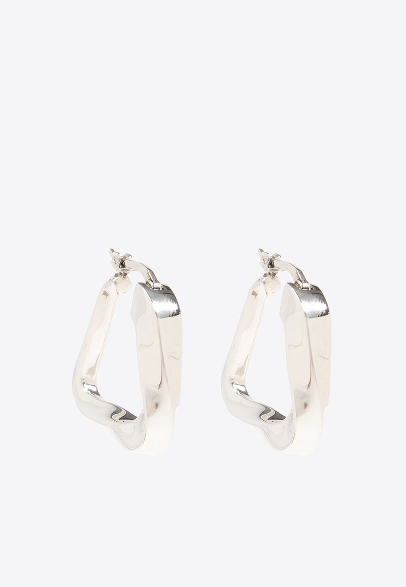 Small Twist Triangle Hoop Earrings