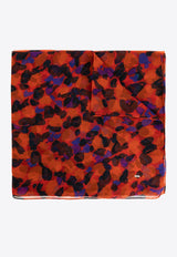 Floral Motif Silk Scarf