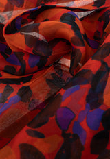 Floral Motif Silk Scarf