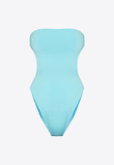Cut-Out Strapless One-Piece Swimsuit