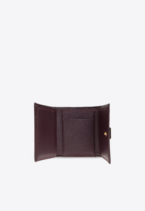 Logo Plaque Dauphine Leather Wallet