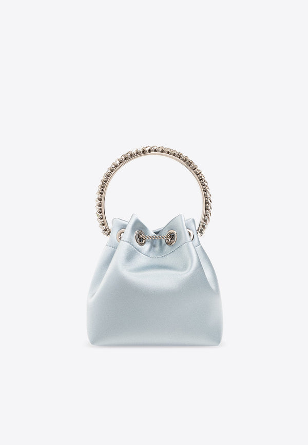 Bon Bon Crystal Embellished Satin Bucket Bag