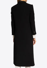 Single-Breasted Long Wool Coat