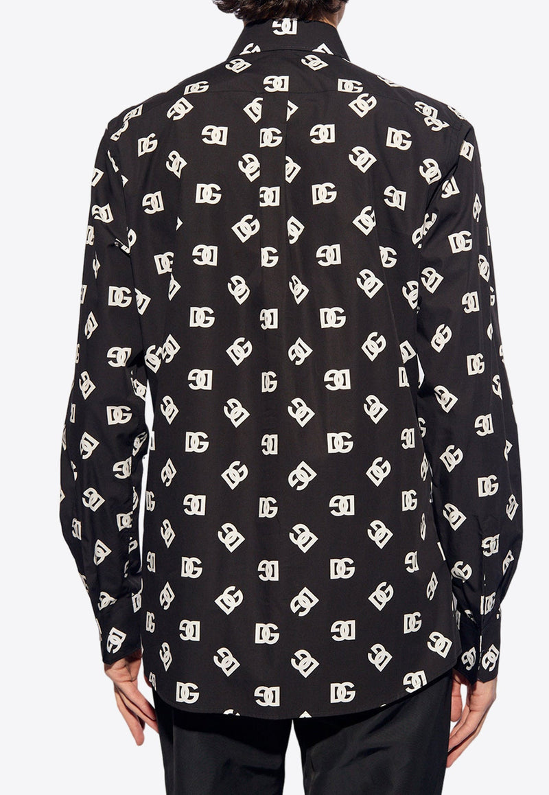 All-Over DG Print Long-Sleeved Shirt