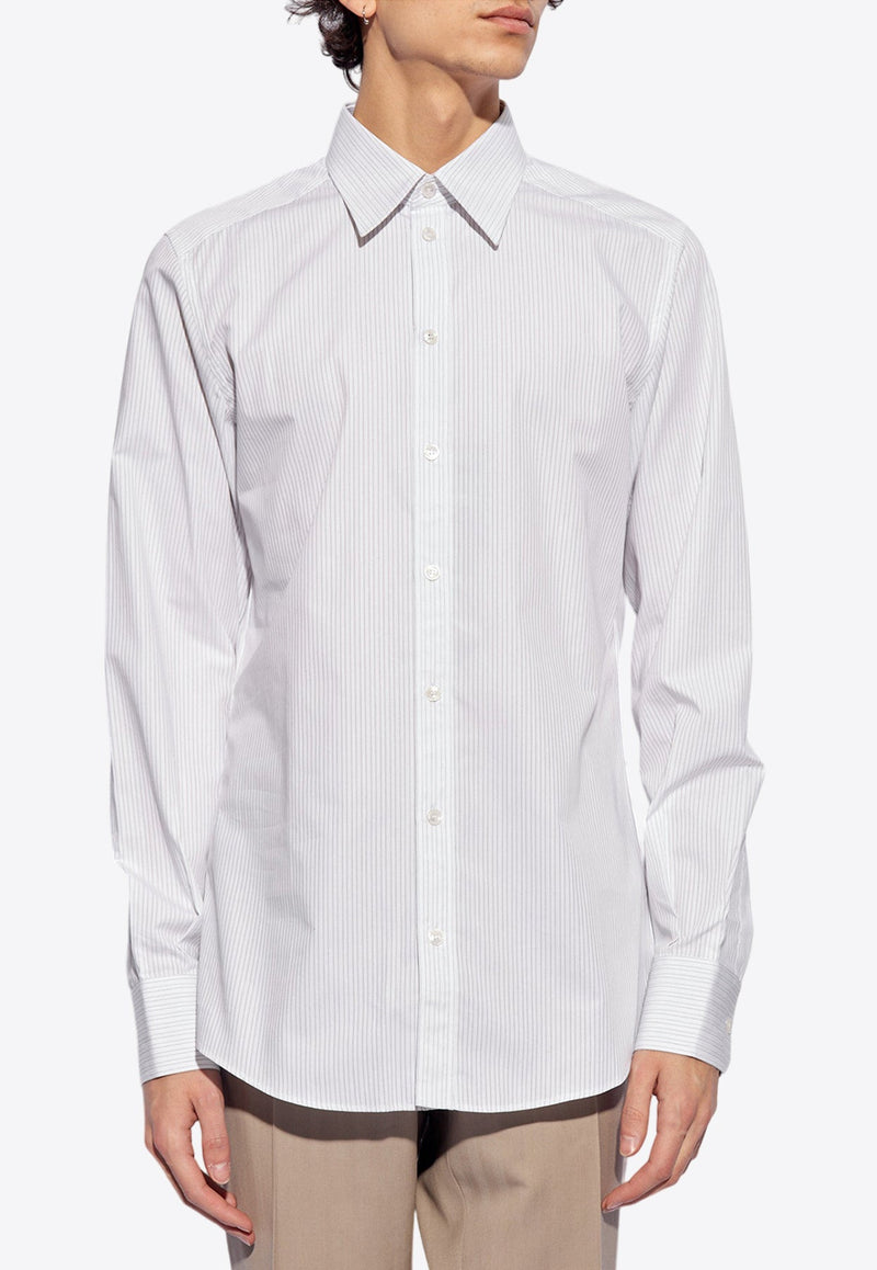 Pinstriped Long-Sleeved Shirt