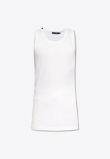 Logo Tag Fine-Rib Tank Top