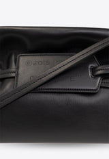 Zip Tie Leather Shoulder Bag