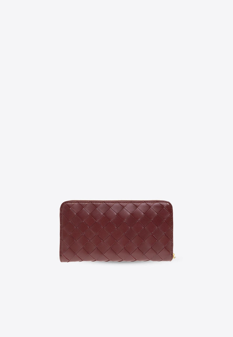 Intrecciato Zip-Around Wallet