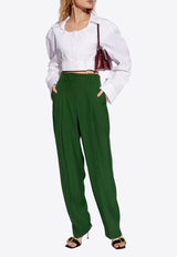 Le Titolo High-Waist Tailored Pants