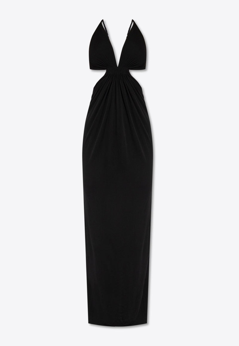 Cut-Out Crepe Maxi Dress