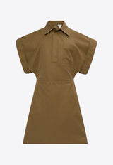 Short-Sleeved Mini Shirt Dress