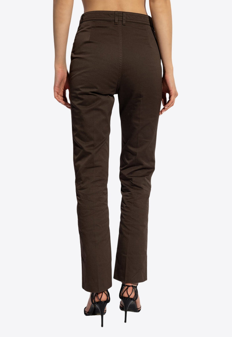 Mid-Rise Straight-Leg Pants