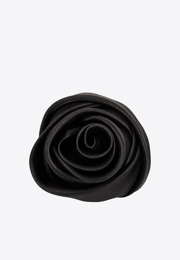 Rose-Shaped Silk Brooch