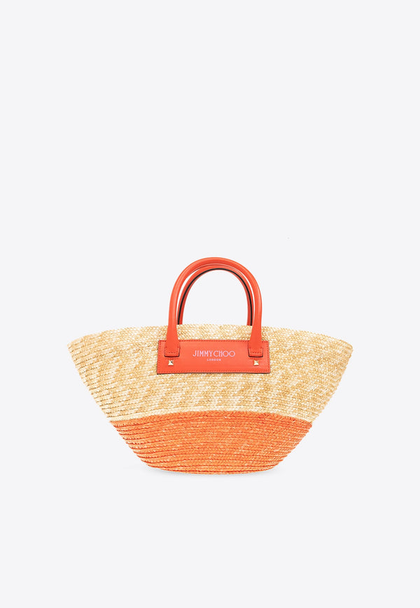 Small Beach Basket Tote Bag