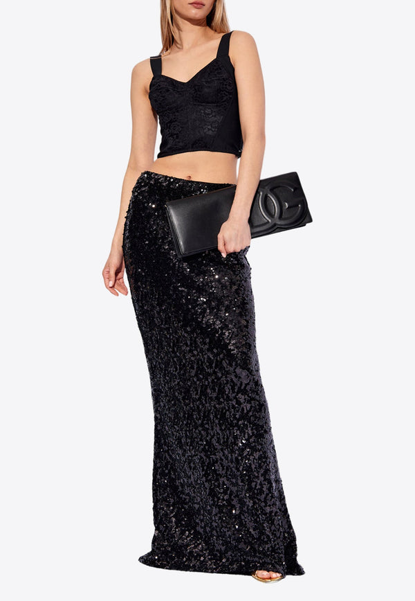 Sequined Maxi Mermaid Skirt