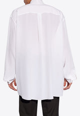 Crepe De Chine Silk Shirt with Scarf Detail