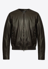 Leather Bomber Jacket