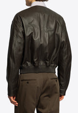 Leather Bomber Jacket