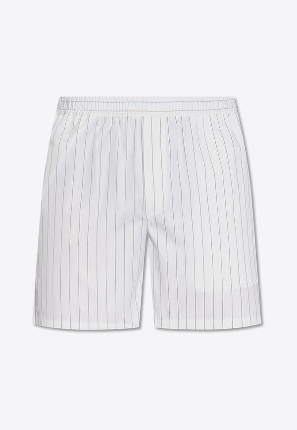Striped Poplin Bermuda Shorts