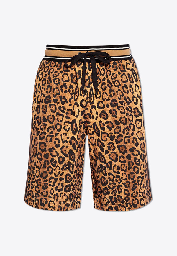 Leopard Print Bermuda Shorts