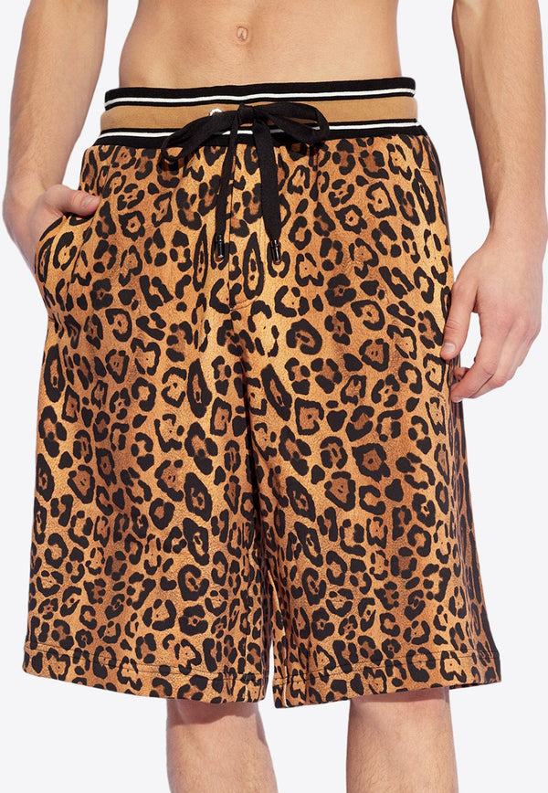 Leopard Print Bermuda Shorts