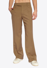 Straight-Leg Wool Pants