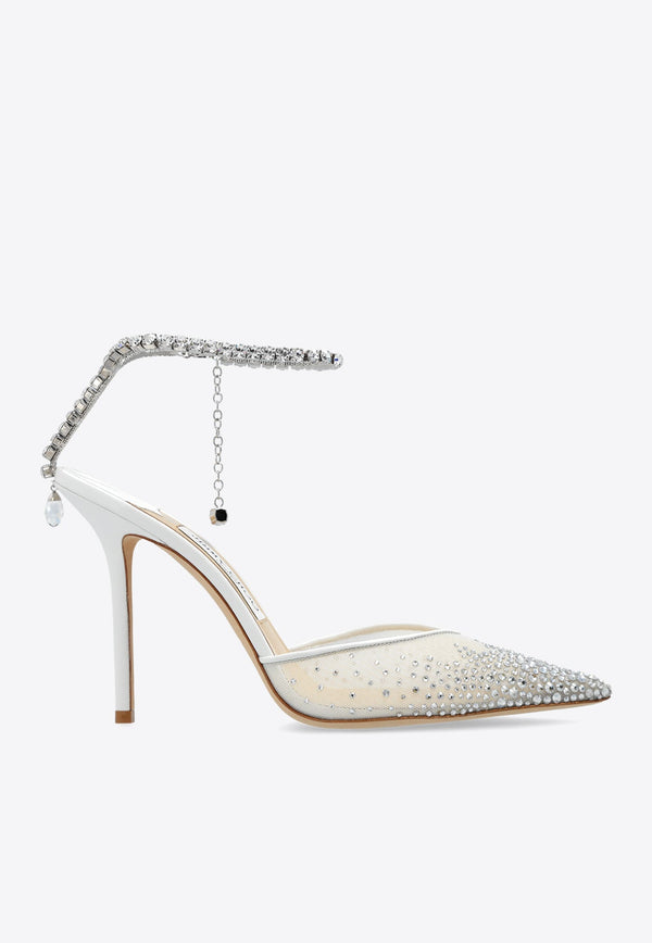 Saeda 100 Crystal Mesh Pumps