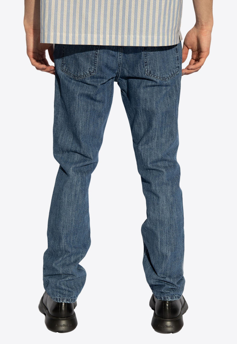 Slim-Leg Faded Jeans