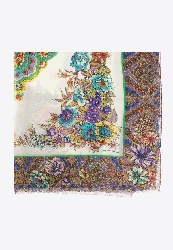 Floral Paisley Silk Scarf