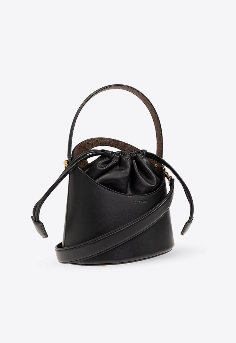 Medium Saturno Leather Bucket Bag