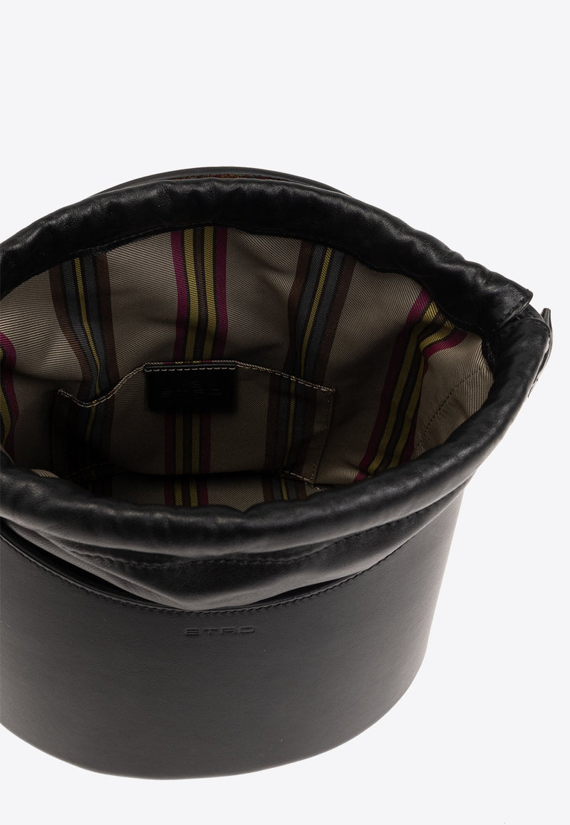 Medium Saturno Leather Bucket Bag