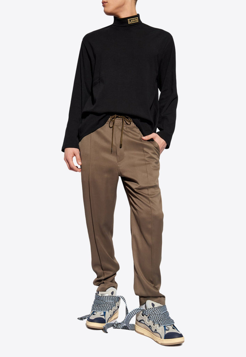 Pintucked Cady Track Pants